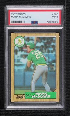 1987 Topps - [Base] #366 - Mark McGwire [PSA 9 MINT]