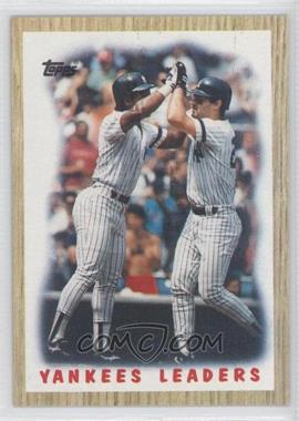 1987 Topps - [Base] #406 - Team Leaders - New York Yankees