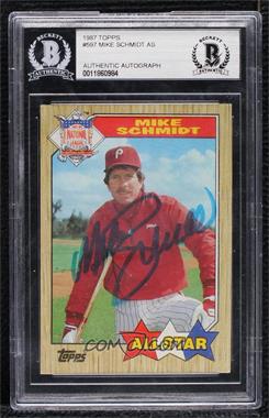 1987 Topps - [Base] #597 - All Star - Mike Schmidt [BAS Authentic]