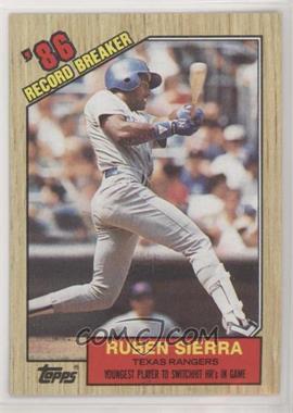 1987 Topps - [Base] #6 - Record Breaker - Ruben Sierra
