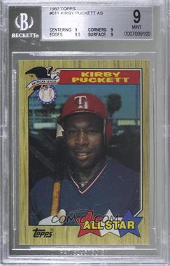 1987 Topps - [Base] #611 - All Star - Kirby Puckett [BGS 9 MINT]