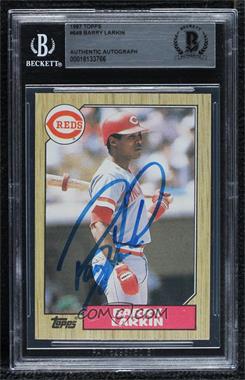 1987 Topps - [Base] #648 - Barry Larkin [BAS BGS Authentic]