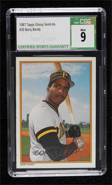 1987 Topps - Mail-In Glossy All-Star Collector's Edition #30 - Barry Bonds [CSG 9 Mint]