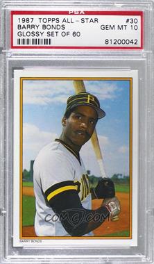 1987 Topps - Mail-In Glossy All-Star Collector's Edition #30 - Barry Bonds [PSA 10 GEM MT]