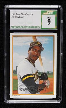 1987 Topps - Mail-In Glossy All-Star Collector's Edition #30 - Barry Bonds [CSG 9 Mint]