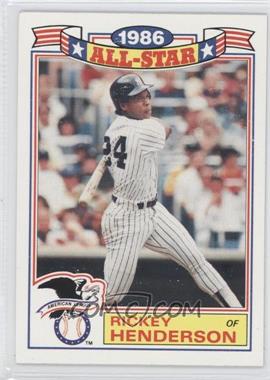 1987 Topps - Rack Pack Glossy All-Stars #18 - Rickey Henderson