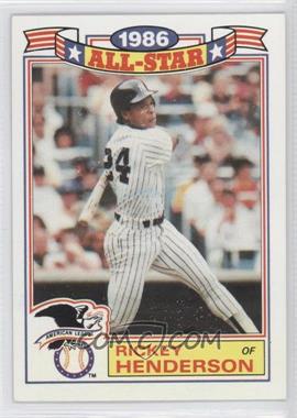 1987 Topps - Rack Pack Glossy All-Stars #18 - Rickey Henderson