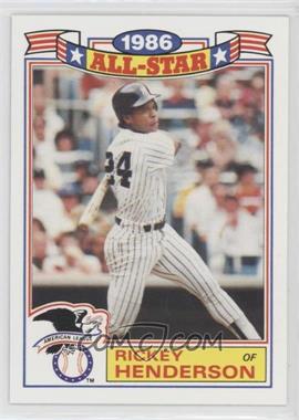 1987 Topps - Rack Pack Glossy All-Stars #18 - Rickey Henderson