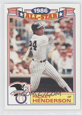 1987 Topps - Rack Pack Glossy All-Stars #18 - Rickey Henderson