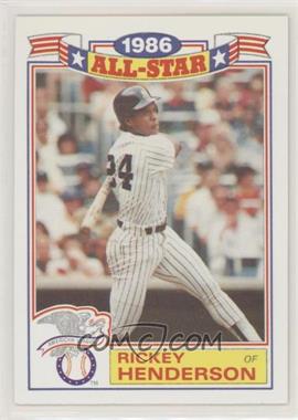 1987 Topps - Rack Pack Glossy All-Stars #18 - Rickey Henderson