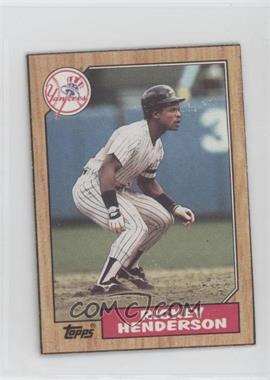 1987 Topps - Wax Box Bottom #E - Rickey Henderson