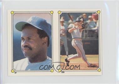 1987 Topps Album Stickers - [Base] - Test Issue Hard Back #229-67 - Bill Madlock, Larry Sheets