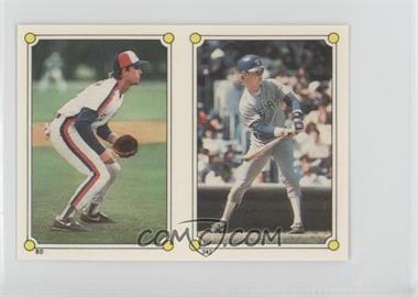 1987 Topps Album Stickers - [Base] - Test Issue Hard Back #242-80 - Steve Buechele, Tim Wallach