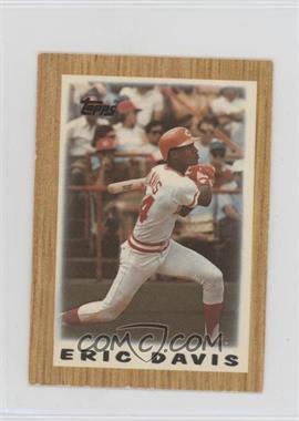 1987 Topps League Leaders Minis - [Base] #4 - Eric Davis [EX to NM]