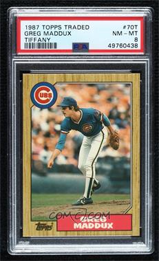 1987 Topps Traded - [Base] - Tiffany #70T - Greg Maddux [PSA 8 NM‑MT]