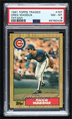 1987 Topps Traded - [Base] - Tiffany #70T - Greg Maddux [PSA 8 NM‑MT]