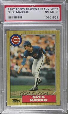 1987 Topps Traded - [Base] - Tiffany #70T - Greg Maddux [PSA 8 NM‑MT]