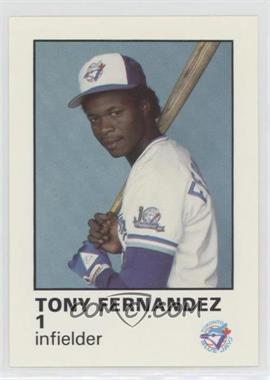 1987 Toronto Blue Jays Fire Safety - [Base] #1 - Tony Fernandez