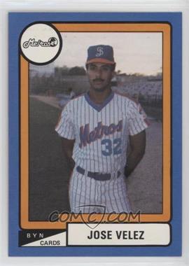 1988-89 BYN Puerto Rico Winter League - [Base] #143 - Jose Velez