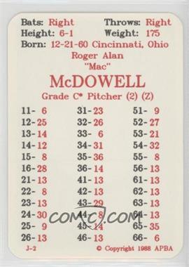 1988 APBA Baseball 1987 Season - [Base] #_ROMC - Roger McDowell