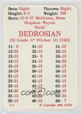 1988 APBA Baseball 1987 Season - [Base] #_STBE - Steve Bedrosian