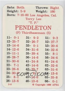1988 APBA Baseball 1987 Season - [Base] #_TEPE - Terry Pendleton