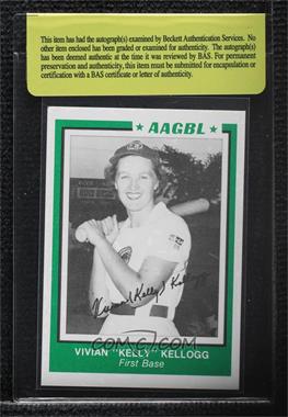 1988 All American Girls Professional Baseball League - [Base] #44 - Vivian "Kelly" Kellogg [BAS Beckett Auth Sticker]