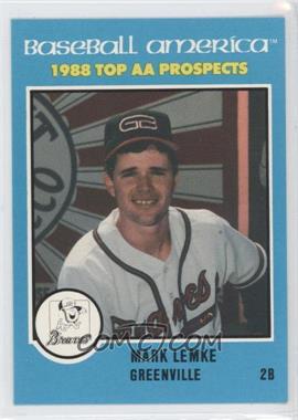 1988 Baseball America Top AA Prospects - [Base] #AA-16 - Mark Lemke