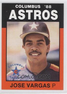 1988 Best Columbus Astros - [Base] #8 - Jose Vargas