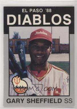 1988 Best El Paso Diablos - [Base] - Platinum #1 - Gary Sheffield [Noted]