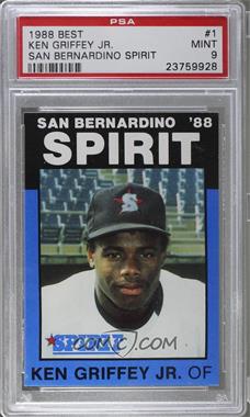 1988 Best San Bernardino Spirit - [Base] #1 - Ken Griffey Jr. [PSA 9 MINT]