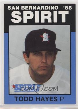 1988 Best San Bernardino Spirit - [Base] #25 - Todd Hayes
