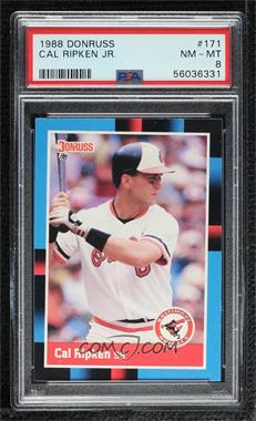 1988 Donruss - [Base] #171.2 - Cal Ripken Jr. (Last Line Begins with Texas) [PSA 8 NM‑MT]