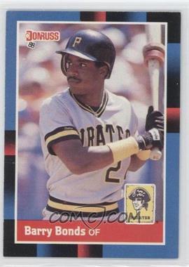 1988 Donruss - [Base] #326.1 - Barry Bonds (Last line begins with former)