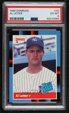 1988 Donruss - [Base] #43.1 - Rated Rookie - Al Leiter (Last Line Begins with Older) [PSA 6 EX‑MT]