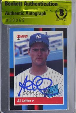 1988 Donruss - [Base] #43.2 - Rated Rookie - Al Leiter (Last Line Begins with Organization Factory Set Reverse Border Variation) [BAS Authentic]