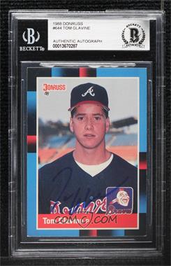 1988 Donruss - [Base] #644.1 - Tom Glavine (Last Line Begins with Up) [BAS BGS Authentic]