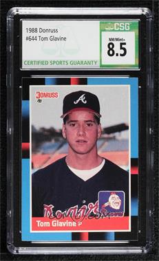 1988 Donruss - [Base] #644.2 - Tom Glavine (Last Line Begins with And) [CSG 8.5 NM/Mint+]