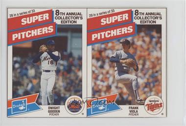 1988 Drake's Big Hitters/Super Pitchers - Food Issue 2 Card Panel #28-29 - Dwight Gooden, Frank Viola [EX to NM]