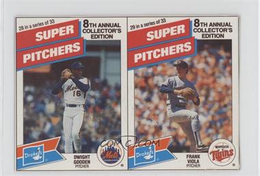 1988 Drake's Big Hitters/Super Pitchers - Food Issue 2 Card Panel #28-29 - Dwight Gooden, Frank Viola [EX to NM]