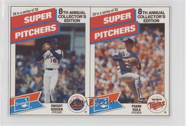 1988 Drake's Big Hitters/Super Pitchers - Food Issue 2 Card Panel #28-29 - Dwight Gooden, Frank Viola [EX to NM]