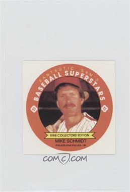 1988 Fantastic Sam's Baseball Superstars Disc - [Base] - Uncut Square #19 - Mike Schmidt