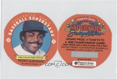 1988 Fantastic Sam's Baseball Superstars Disc - [Base] #20 - Pedro Guerrero