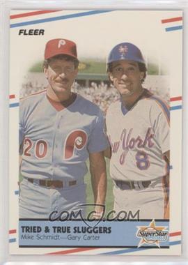 1988 Fleer - [Base] - Glossy #636 - Gary Carter, Mike Schmidt