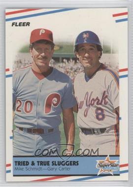 1988 Fleer - [Base] - Glossy #636 - Gary Carter, Mike Schmidt