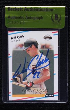 1988 Fleer - [Base] #78 - Will Clark [BAS Beckett Auth Sticker]