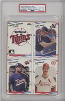 Minnesota Twins Logo, Wally Joyner, Kirby Puckett, Todd Worrell [PSA 4&nbs…