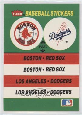 1988 Fleer - Team Stickers Inserts #_BRLD - Boston Red Sox Team, Los Angeles Dodgers Team