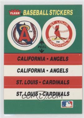 1988 Fleer - Team Stickers Inserts #_CASC - California Angels, St. Louis Cardinals
