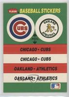 Chicago Cubs Team, Oakland Athletics (Kingdome)